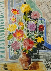 Vaas met bloemen; Vaas met bloemen
