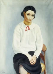 Vrouw in een witte blouse; Femme au Chemisier Blanc