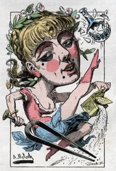 Allegorie van de operette in de mode aan het einde van de 19e eeuw