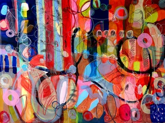 Levendige abstracte expressie