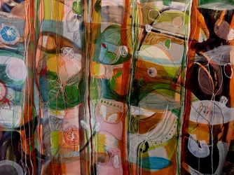 Levendige abstracte tuin