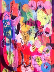 Levendige abstracte tuin
