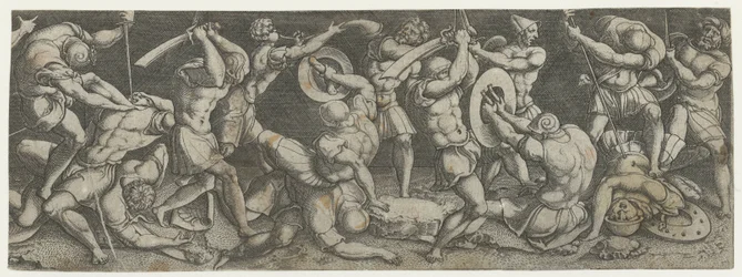 Gevecht tussen Romeinse soldaten