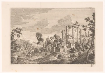 Landschap met ruïne