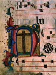 Ms 543 f.121v Geïllustreerde initiaal 