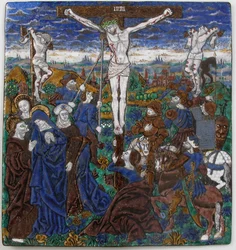 Plaquette met de kruisiging, Frans, 15e eeuw