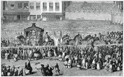 Paard-en-wagen in een parade, 1782, 1885