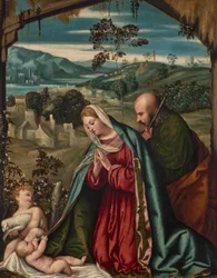 De Heilige Familie in een Landschap