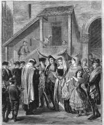 Joodse bruiloft in Duitsland in 1869