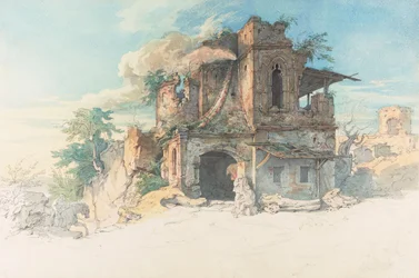 Illustratie voor de ballade Der Gang nach dem Eisenhammer door Friedrich Schiller