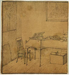 Franz Schuberts kamer in de Wipplingerstrasse, Wenen
