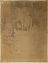 Begrafenisscène uit Wolfgang Amadeus Mozarts opera 