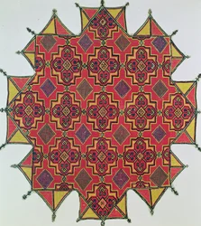 Textiel met geometrisch patroon