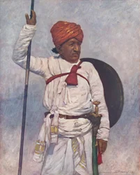 Een gewapende dienaar van de Bombay Chiefs, 1903