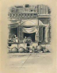 Bazaar in Delhi, 1903