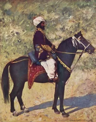 Ruiter in het Bombay-kamp