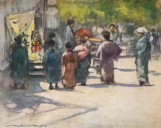 Voor de kraam, ca. 1887, 1901