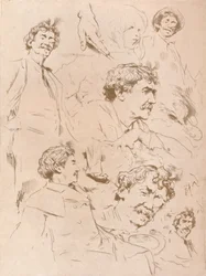 Portretstudies, ca. 1880, 1904