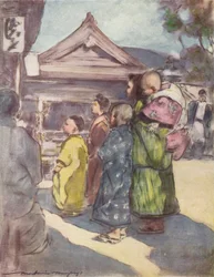Het toneel bekijken, ca. 1887, 1901