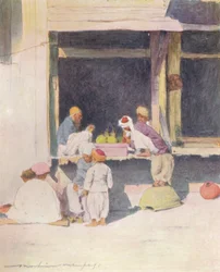 Een Bazaar in Peshawur, 1905