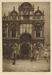 Façade van de Scuola di San Marco, Venetië
