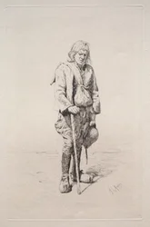 Man met wandelstok