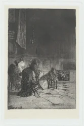 Interieur van een kerk in Milaan