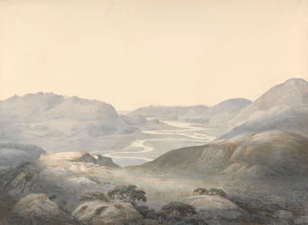 Barmouth Bay, de Samenvloeiing van de Rivieren Mowddach en Gwinion