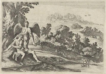 Tobias schrikt van de vis