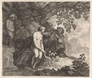 Vertumnus probeert Pomona te verleiden