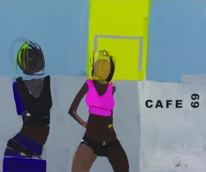Een bruisende caféscene