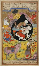 Rustam doodt de Witte Div, 1608