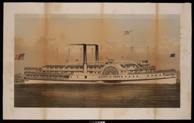 Raderstoomboot City of Troy Citizens Line Troy en Saratoga