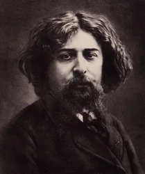 Portret van Alphonse Daudet (1840-1897), Franse schrijver (foto)
