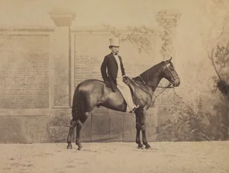 Man op een paard, ca. 1860s