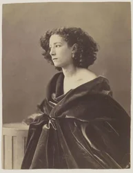 Portret van Sarah Bernhardt 1844-1923, 1864