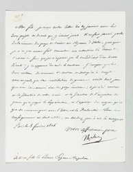 Ondertekende brief van Napoleon aan zijn stiefzoon, Prins Eugène de Beauharnais Napoleon