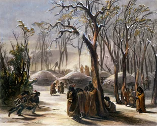 Winterdorp van de Minatarres