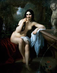 Nimf bij het bad, cm 153,5 x 120, Italië