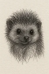 Schets van een baby-egel