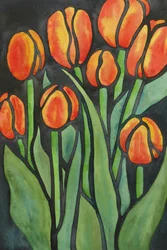 Feloranje tulpen