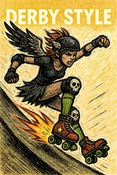 Felle derby-skater