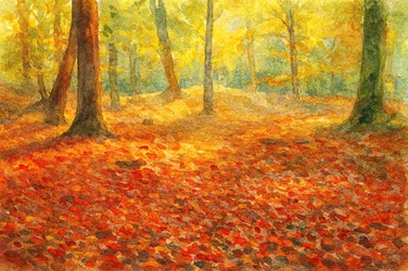 Gouden herfstbos