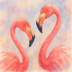 Ik ben dol op roze flamingo’s