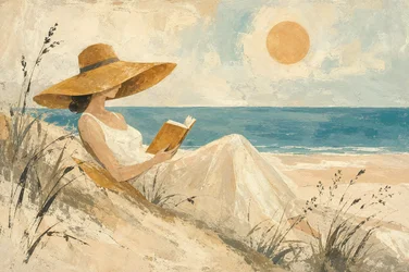 Rustig lezen op het strand