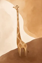 Rustig giraffenlandschap