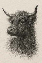 Ruige hooglandkoe