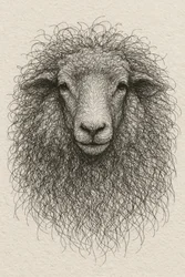 Schapen met een gestructureerde vacht