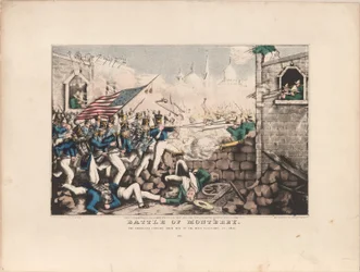Slag bij Monterey / De Amerikanen banen zich een weg naar het hoofdplein, 23 september 1846