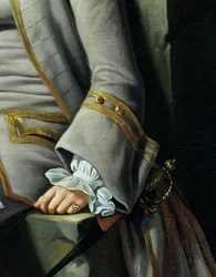 James Grant van Grant, John Mytton, de Eerwaarde Thomas Robinson en Thomas Wynne, ca. 1760 (detail)